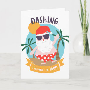 Dashing door het zand kerst in juli Kaart