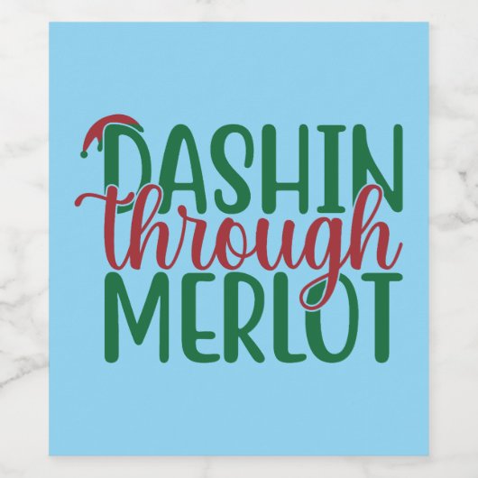 Dashing door Merlot Wijn Etiket (Enkel label)