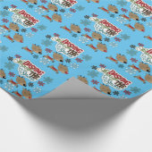 Dashing gooit de sneeuw cadeaupapier (Hoek)