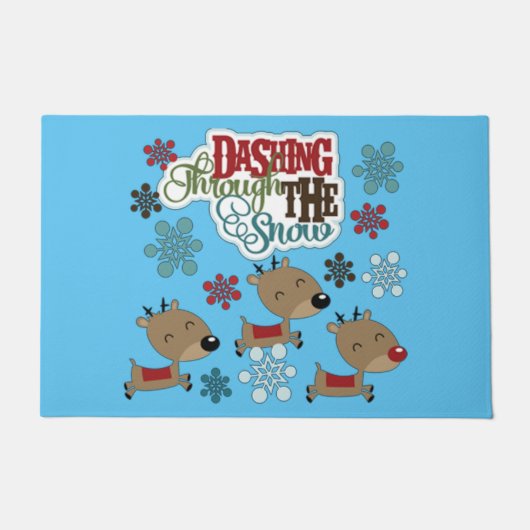 Dashing gooit de sneeuw deurmat (Voorkant)