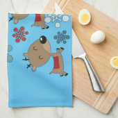 Dashing gooit de sneeuw theedoek (Quarter Fold)