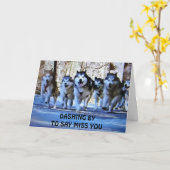 DASHING LANGS OM MISS YOU TE ZEGGEN KAART (Gele Bloem)