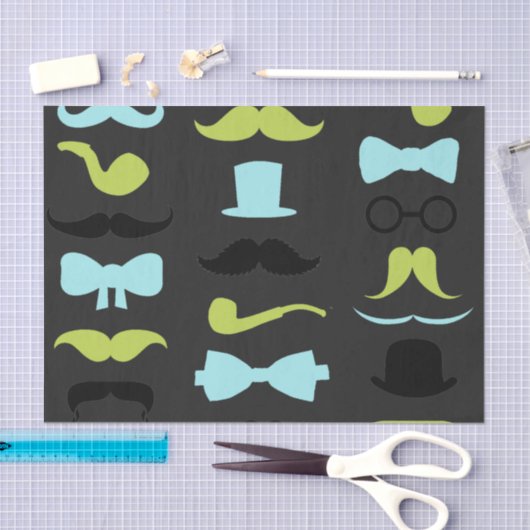 Dashing Little Man Mustache Party Tissuepapier (Craft)