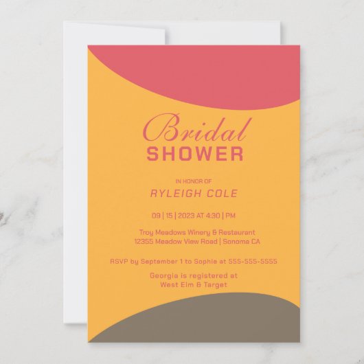 Dashing Modern Bridal Shower Kaart (Voorkant)