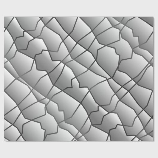 Dashing Monochrome Geometric Mesh Effect Cadeaupapier (Vlak)