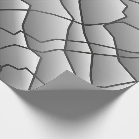 Dashing Monochrome Geometric Mesh Effect Cadeaupapier (Hoek)