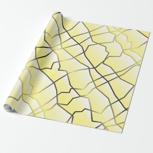 Dashing Monochrome Geometric Mesh Effect Cadeaupapier (Uitgerold)