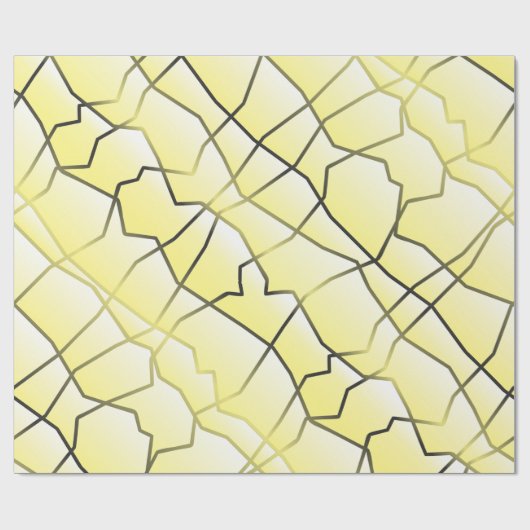 Dashing Monochrome Geometric Mesh Effect Cadeaupapier (Vlak)