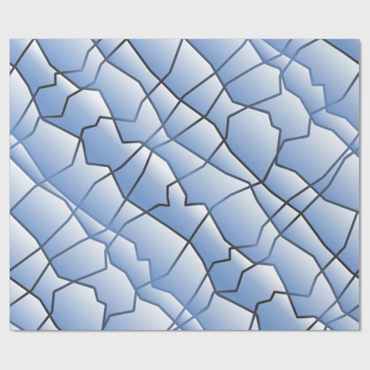 Dashing Monochrome Geometric Mesh Effect Cadeaupapier (Vlak)