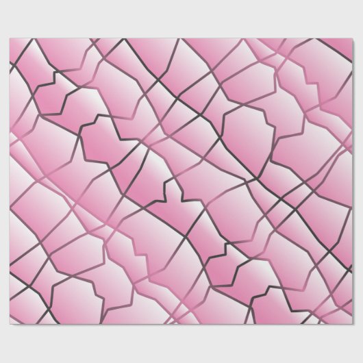 Dashing Monochrome Geometric Mesh Effect Cadeaupapier (Vlak)