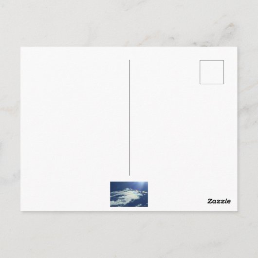 Dashing Rainbow Cloud Briefkaart (Achterkant)