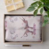 Dashing rendier laat bloemen met kerst tissuepapier (Geschenk)
