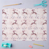 Dashing rendier laat bloemen met kerst tissuepapier (Craft)