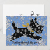 Dashing Scottie Dog personaliseren Feestdagenkaart (Voorkant / Achterkant)