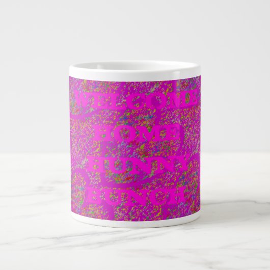 Dashing Silky Glowing Roze Welkom Home Grote Koffiekop (Voorkant)