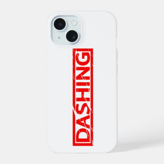 Dashing Stamp iPhone 15 Case (Achterkant)