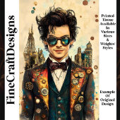 Dashing Steampunk Man  Outfit P6 Decoupage Tissuepapier