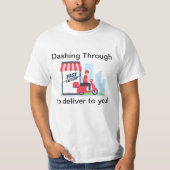Dashing Through om je Driver T-shirt te bezorgen (Voorkant)