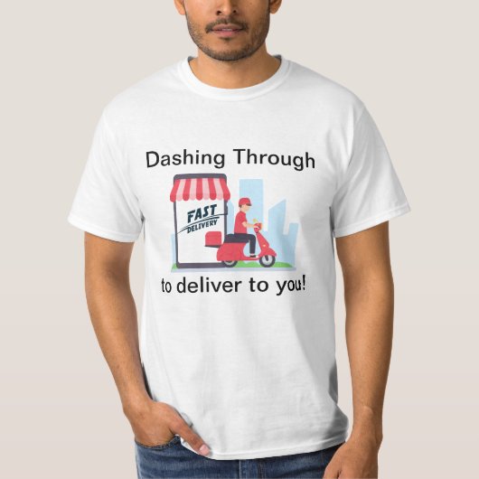 Dashing Through om je Driver T-shirt te bezorgen (Voorkant)