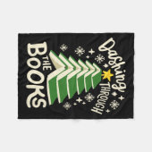 Dashing Through The Books Christmas Book Lovers Me Fleece Deken (Voorkant (Horizontaal))