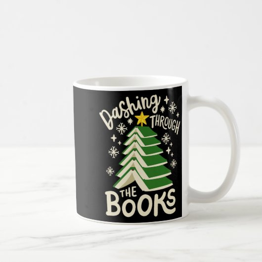 Dashing Through The Books Christmas Book Lovers Me Koffiemok (Rechts)