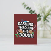 Dashing Through the Dough Christmas Briefkaart (Staand voorkant)