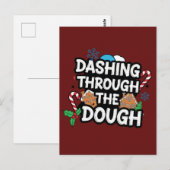 Dashing Through the Dough Christmas Briefkaart (Voorkant / Achterkant)
