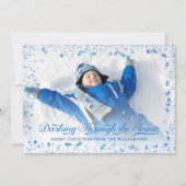 Dashing Through the Snow Holiday fotokaart Feestdagenkaart (Voorkant)