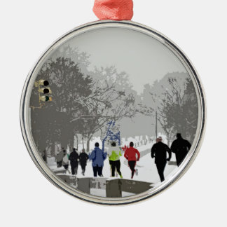 Dashing voor de Feestdagen Metalen Ornament