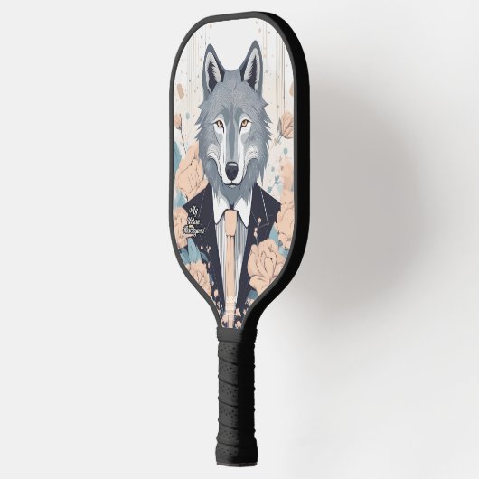 Dashing Wolf Gepersonaliseerde Pickleball Paddle (Links)