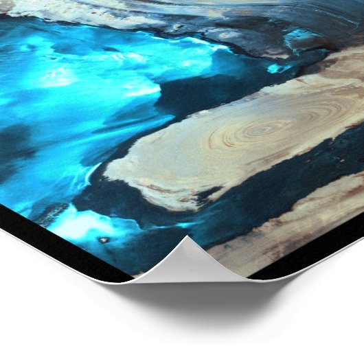 Dasht-e Kevir Great Salt Desert Iran Poster (Hoek)