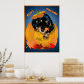 Dashund Halloween - Boo Poster (Keuken)