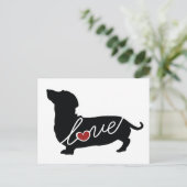 Dashund Wiener Dog Love Briefkaart (Staand voorkant)