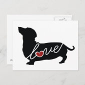 Dashund Wiener Dog Love Briefkaart (Voorkant / Achterkant)