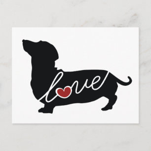 Dashund Wiener Dog Love Briefkaart