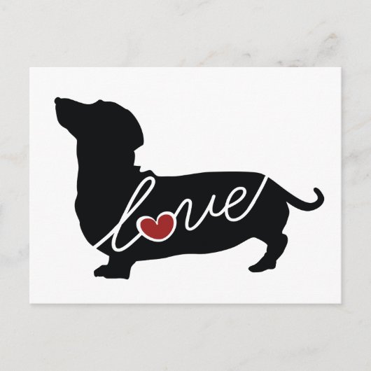 Dashund Wiener Dog Love Briefkaart (Voorkant)