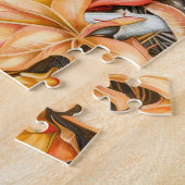Dasje in herfstbladeren legpuzzel (Zijkant)