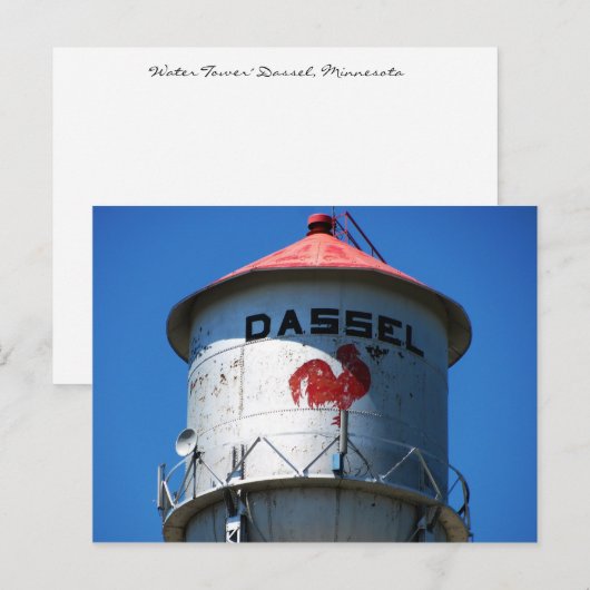 Dassel Water Tower Briefkaart (Voorkant / Achterkant)