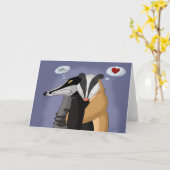 Dassen in het Wenskaart van de Liefde Kaart (Gele Bloem)