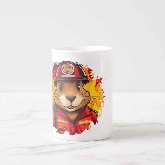 dassenbrandweerman porselein kop (Voorkant)