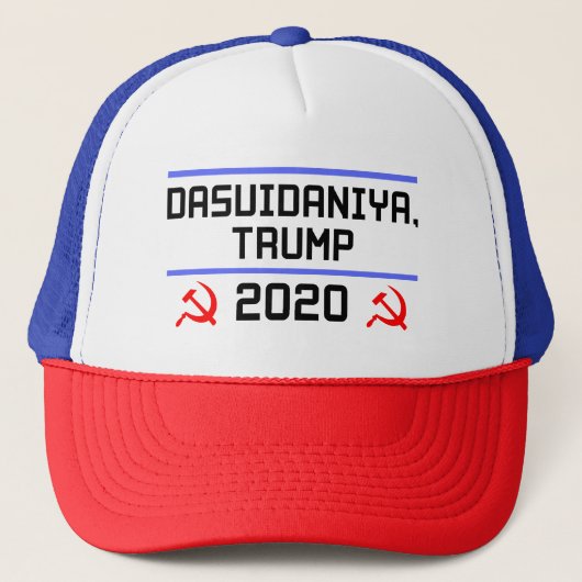 Dasvidaniya Trump 2020 Rusland Anti-Trump Trucker Pet (Voorkant)