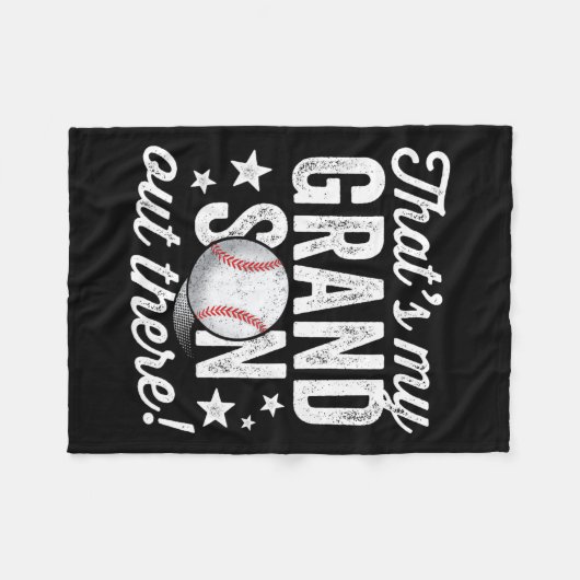 Dat39s mijn kleinzoon daar honkbal oma fleece deken (Voorkant (Horizontaal))