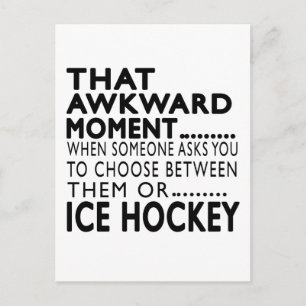Dat Awkward Moment Ice Hockey Design Briefkaart
