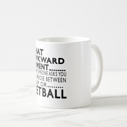 Dat Awkward Moment Netball-Design Koffiemok (Voorkant rechts)