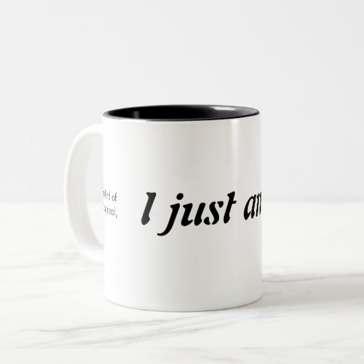 Dat ben ik gewoon! tweekleurige koffiemok (Voorkant links)