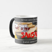 Dat ben ik SAUSAGE - gekke transport. Duits! Magische Mok (Voorkant links)