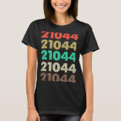 Dat betekent 21044 Retro Zip-code Zipcode 21044 T-shirt (Voorkant)