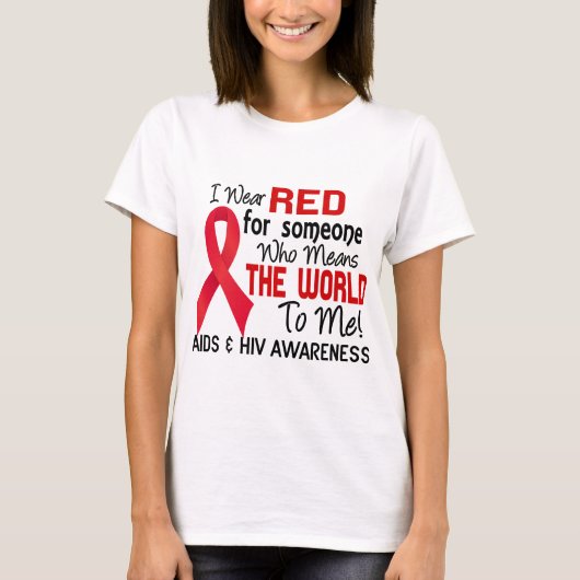 Dat betekent de wereld voor mij 2 aids t-shirt (Voorkant)