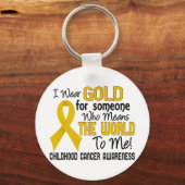 Dat betekent de wereld voor mij 2 kinderkanker sleutelhanger (Voorkant)