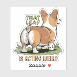 Dat blad gedraagt zich raar sticker